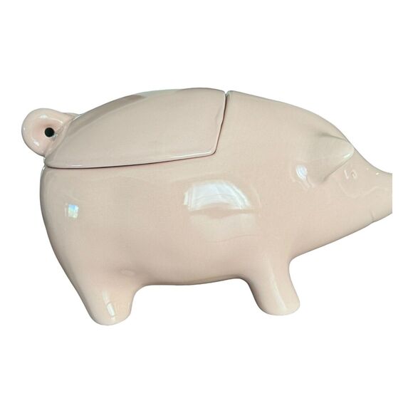Rae Dunn Canister OINK Pink Pig Cookie Jar Lid Farmhouse Rustic HTF New 2022 - Picture 4 of 15